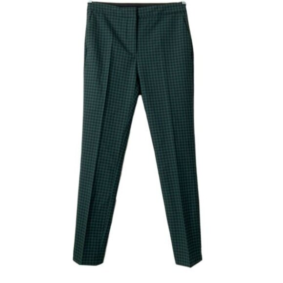 Zara Pants Green Black Skinny Leg Pull-on Elastic Waist S - Picture 1 of 5